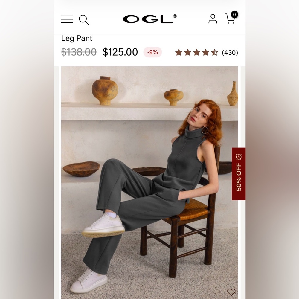 ogl set pants and top large nwt